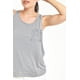 thumbnail image 4 of Blusa básica con bolsillo bordado Roman Fashion/Juvenil, 19222 (Gris) gris M, 4 of 5