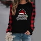 thumbnail image 2 of Camisas Navideñas Para Mujer, Camisetas de Manga Larga, Blusa Pulóver Fruncida de Cuello Redondo Con Estampado de Moda Erógena Informal Odeerbi ODB201936, 2 of 5