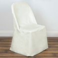 thumbnail image 2 of Efavormart 5PCS Ivory Linen Polyester Folding Chair Cover Dinning Chair Slipcover For Wedding Party Event Banquet Catering, 2 of 6