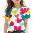 thumbnail image 1 of RXIRUCGD 2025 Vêtements d'Été pour Enfants 3-14 Ans T-Shirt à Manches Courtes Col Rond pour Filles et Garçons, 1 of 6