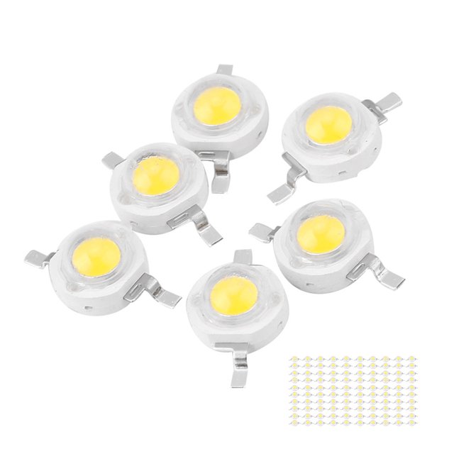 Cuentas LED SMD de alta potencia BuyWeek 3W 100 piezas Blanco cálido Blanco