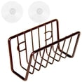 thumbnail image 4 of OUNONA Kitchen Sink Organizer, Brown Stainless Steel, Suction Cups, Keeps Area Clean and Tidy, 4 of 8