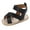 Black, variant on Akiihool Sandals Girl Wide Girls and Toddlers' Freya Gladiator Sandal (Brown,5)