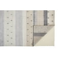 thumbnail image 3 of 4' X 6' Ivory Tan And Gray Wool Striped Hand Knotted Stain Resistant Area Rug, 3 of 5