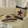 thumbnail image 4 of 4th of July Pillow Covers 18x18 Pack of 2 Independence Day American Stars Throw Pillow Covers Outdoor Decoration,Memorial Day Patriotic Vintage Pillowcase Decorative Cushion Case for Home Sofa, 4 of 6