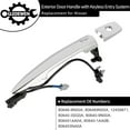 thumbnail image 3 of YISITIAN Driver Door Handle Chrome, Compatible with 2009-2018 Nissan Sentra Murano Maxima Leaf, with Sensor and Smart Keyless Entry System, Exterior Front Left Side | Replace# 806469N00A CJ919-37313, 3 of 8