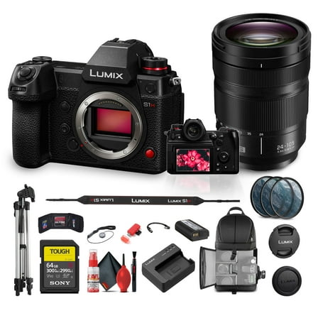 Panasonic Lumix S1H Mirrorless Camera Bundle with S 24-105mm f/4 Macro Lens