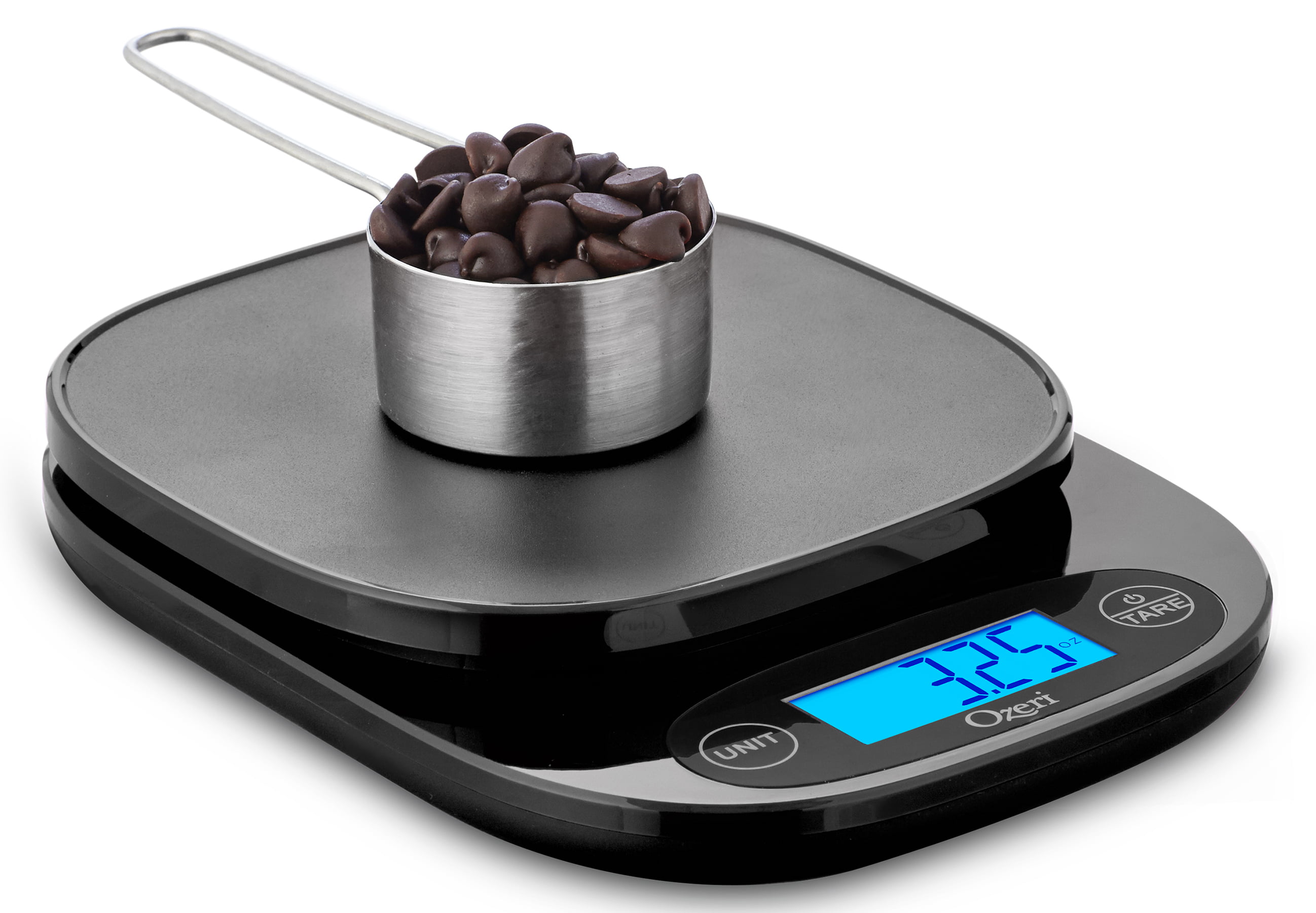  Ozeri The Epicurean LED Kitchen Scale with Removable Glass  Weighing Platform, 18-Pound, Black : Kitchen & Dining