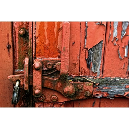 Weathered Lock Stretched Canvas - John Short  Design Pics (17 x