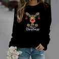 thumbnail image 2 of Sudadera Para Mujer Cuello Redondo Sudadera Con Estampado Navideño Blusa Suelta Tops Sin Capucha Suéter Odeerbi  ODB183547, 2 of 7