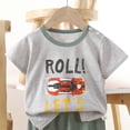 thumbnail image 3 of CYRBOKO Baby Boys Outfit Sets, Short Sleeve Summer Elastic Waist Cotton Vacation T-shirts with Shorts Multicolor Size 6-9 Months, 3 of 4