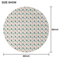 thumbnail image 6 of White Christmas Gingerbread and Tree Pattern Round Tablecloth 60"x60",Wrinkle Wipeable Table Cloth for Kitchen Dining Room Picnic Patio Party, 6 of 6