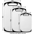 thumbnail image 2 of Belwares Plastic Cutting Boards Set of 3, with Non-Slip Feet & Deep Drip Juice Groove, 2 of 8