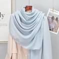 thumbnail image 4 of Plain Solid Cotton Scarf for Women Winter Warm Tassel Linen Pashmina Scarves Hijab Lady Foulard Shawls Wraps Female Bandana New (QMB295-18), 4 of 6