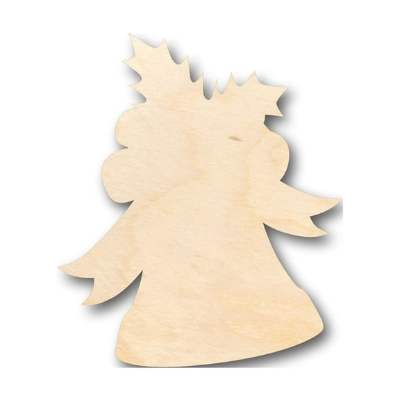 Unfinished Wood Jingle Bell Shape - Christmas - Craft - up to 46" DIY 3" / 1/8"