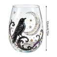thumbnail image 3 of 1PC Halloween Drinking Glass,2D Raven&Moon Printed Design Gothic Decor Tumbler,Stemless Glass Drinking Glass for Halloween Parties and Holiday Gatherings., 3 of 5