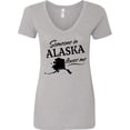 thumbnail image 3 of Inktastic Someone in Alaska Loves Me Women's V-Neck T-Shirt, 3 of 5