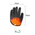 thumbnail image 3 of Guantes de pesca antideslizantes, protección de mano contra pinchazos, raspadores, pesca profesional, guantes de caza de látex, izquierda/derecha, 3 of 4