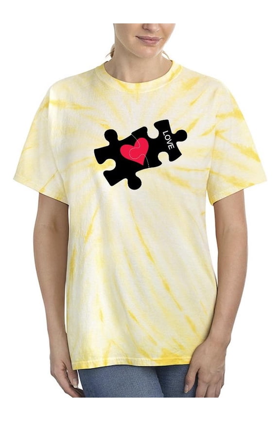 Love Heart Puzzle Art Tie Dye Cyclone Women -Image by Shutterstock, Female XX-Large