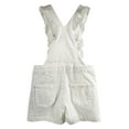 thumbnail image 2 of KIDSCOOL SPACE Little Girls Jeans Shorts,Ruffled Adjustable Straps Summer Denim Shortalls,White,4-5 Years, 2 of 6