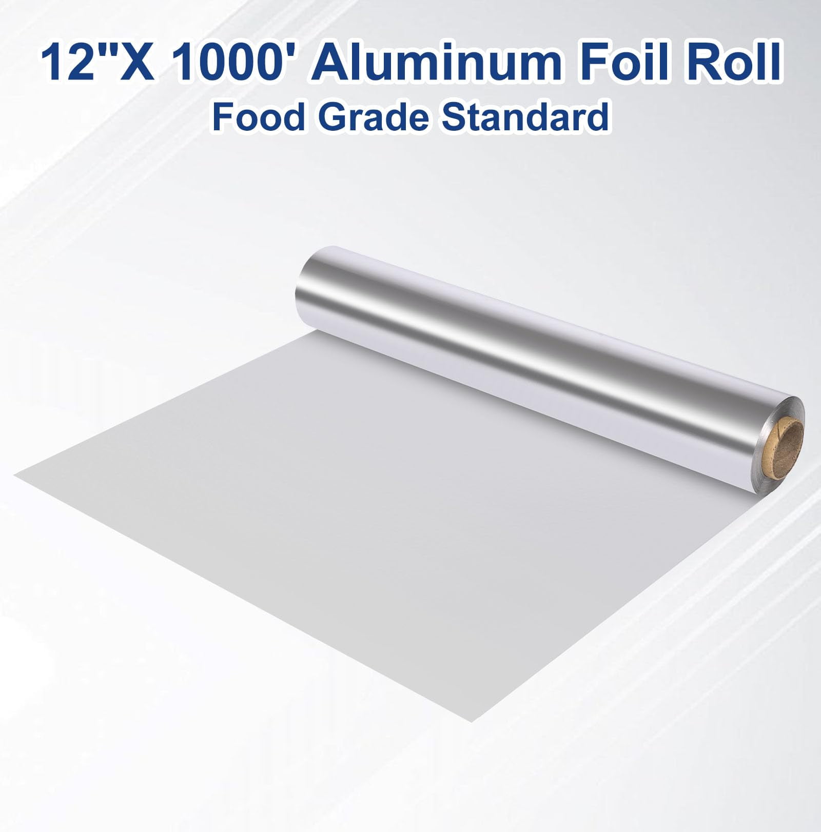 12"x 1000' Heavy Duty Aluminum Foil Roll ,1000 Feet Industrial Size,Strength Tin Foil Wrap for Cooking,1Roll