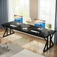 thumbnail image 3 of Tribesigns 78.7 Inches Long Computer Desk, Two Person Desk Large Executive Office Desk, Double Desk Study Writing Table for Home Office (Black), 3 of 7