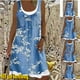 thumbnail image 2 of Women's A-Line Dress Sleeveless Spring Summer Casual Patchwork Print Knee Length Dress Fashion 3D Printing Denim Print DressXXL Gao Jinjia LED, 2 of 2