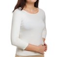 thumbnail image 2 of Women's Only Hearts 40037 Delicious 3/4 Sleeve Crew Neck Tee (Creme XL), 2 of 4