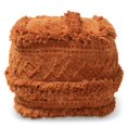 thumbnail image 2 of Baxton Studio Curlew Orange Handwoven Cotton Pouf Ottoman, 2 of 6