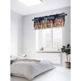 thumbnail image 3 of Merry Christmas Valances for Windows, Berry Gnome Fruit Chalet Snowflake Navy Blue Light Filtering Window Treatment Valances, Rod Pocket Small Curtains for Kitchen/Bathroom, 54"x18", 3 of 9