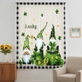 thumbnail image 3 of St. Patrick's Day Sheer Curtains 63 Inches Long, Green Shamrock Gnomes Gold Coin Beige Light Filering Curtains, Breathable Simi Curtain Privacy Drapes for Living Room Bedroom Window Treatment, 3 of 9