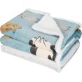 thumbnail image 4 of unique Cat Print Fleece Throw Blanket, Soft Mink Plush Couch Blanket, Fuzzy Fluffy, 4 of 5