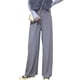 thumbnail image 1 of Qarigey Pantalones Mujer Pantalón Largo Pierna Ancha Pantalón Casual Mujer Cintura Alta Prendas para la parte inferior del cuerpo Gris XXL, 1 of 5