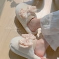 thumbnail image 5 of Cute bow plush warm cotton shoes indoor home leisure comfortable winter cotton slippers women (white,40-41), 5 of 7