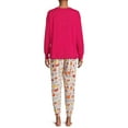 thumbnail image 4 of Warner Bros. Long Sleeve Round Neck Graphic Print Pajamas (Women's or Women's Plus) 2 Piece Set, 4 of 5