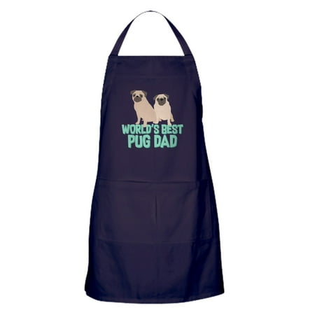 CafePress - World's Best Pug Dad - Kitchen Apron with Pockets, Grilling Apron, Baking