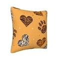 thumbnail image 2 of Square Throw Pillow Covers with Core, Leopard Print Love Paw Prints Pillows for Sofa Beds, 20"x20", 2 of 9