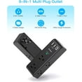 thumbnail image 3 of UniMall PD 30W Surge Protector Outlet Extender, Rotating Plug,6 AC Multi Plug Outlet with 3 USB Ports (1 USB C), 1800J 3-Sided Swivel Power Strip, Spaced Outlet Splitter for Home Office Dorm - Black, 3 of 14