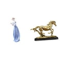 thumbnail image 1 of Estatua Decorativa Figura de Chica Escultura Miniatura Caballo Ornamento de Resina Adecuada para Despacho Dormitorio Entrada Oficina Regalo Decoración, 1 of 8