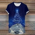 thumbnail image 6 of Gubotare Merry Christmas Shirts for Women Funny Christmas Tree Graphic Print Holiday T Shirts Merry Christmas Print Shirt (Blue,S), 6 of 7