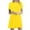 *Yellow, variant on ClodeEU Women's Short Sleeve Crewneck Mini Dress, Solid Color Casual Loose Fit Summer Dress Pink,Womens Plus XL
