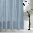 thumbnail image 2 of Shower Curtains for Bathroom-36"x72",Sky Blue Solid Color Waterproof Bath Curtain Grommet Shower Curtain Set with Hooks, 2 of 9