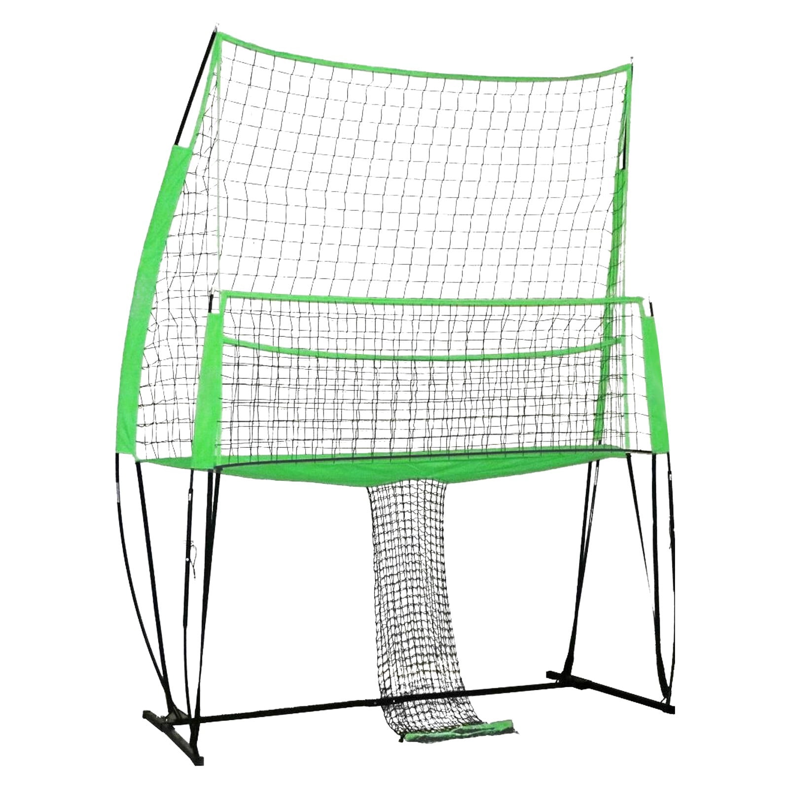 ToppiJoy 8*11ft Volleyball Training Equipment Net, Volleyball Spike Trainer for Indoor and Outdoor, 4 Adjustable Heights & Portable Carry Bag for Team and Solo Training(Green)