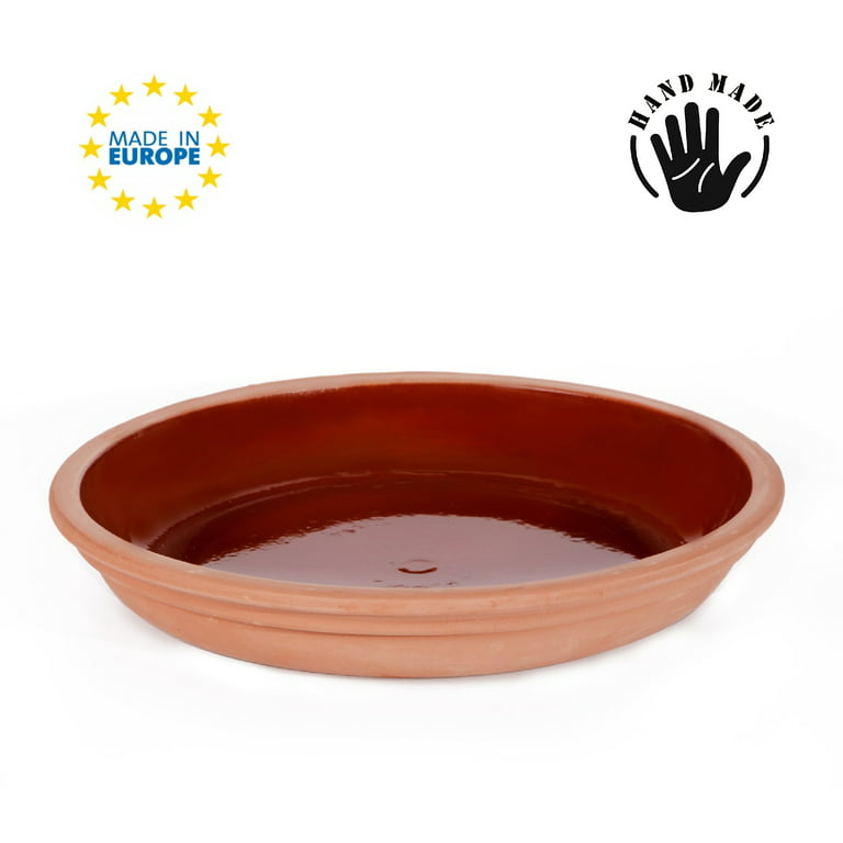 Earthenware Clay Pan for Owen, Terracotta Glazed Cazuela Dish, Mexican Clay  Cookware, 11.8 inch 