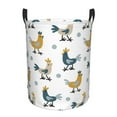 thumbnail image 6 of Lsque Farm Roosters pattern Laundry Hamper Basket, Tall Woven Rope Hamper Basket for Clothes, Lightweight Storage Basket, Collapsible Waterproof-Small, 6 of 8