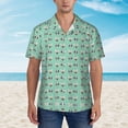 thumbnail image 4 of Terrier Dog Pattern Hawaiian Shirts For Men, Summer Short-Sleeve Relaxed-Fit Button-Down Shirts Medium, 4 of 9