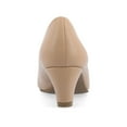 thumbnail image 3 of Journee Womens Luu Comfort Insole Round Toe Low Block Heel Pumps, Widths Available, 3 of 9