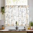 thumbnail image 1 of Cortinas Jinchan Floral Kitchen, 60 x 65 cm, lino, color azul, 1 of 8