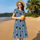 thumbnail image 4 of Easygdp Astronaut para Vestido Transpirable de Mujer, Vestido Suelto de Manga Corta con Pliegues y Bolsillos para el Verano, 4 of 6