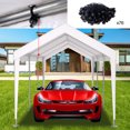 thumbnail image 4 of 12x20ft Carport Replacement Canopy Cover, Waterproof & UV Protected Tarp with 76 Elastic Buckles Suit for Garage Shelter, Frame is Not Included, 4 of 17